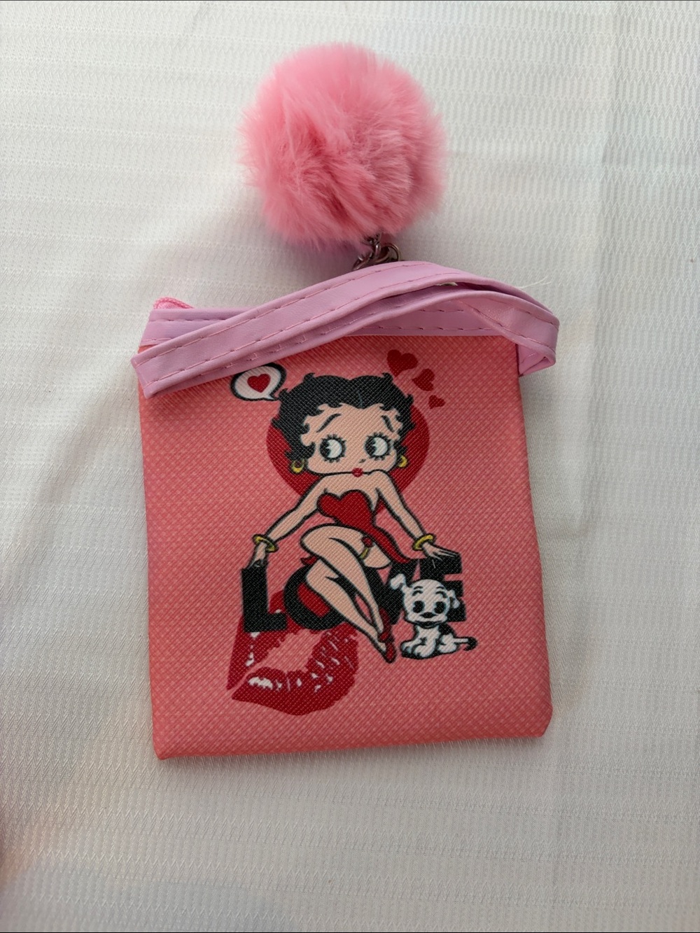 Pick (1) Betty Boop Mini Wristlets with matching pompom
3 1/2” x 4 1/2” - Picture 2 of 5